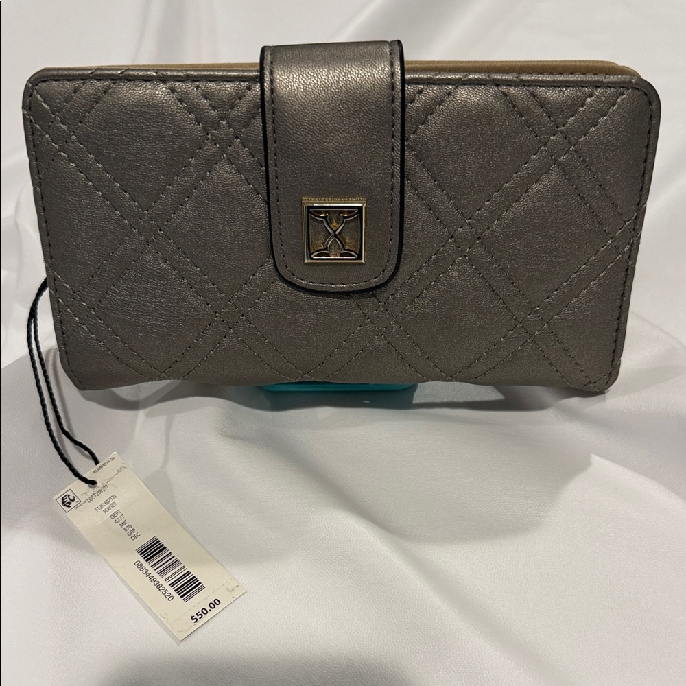 KATE LANDRY Quilted Metallic Wallet